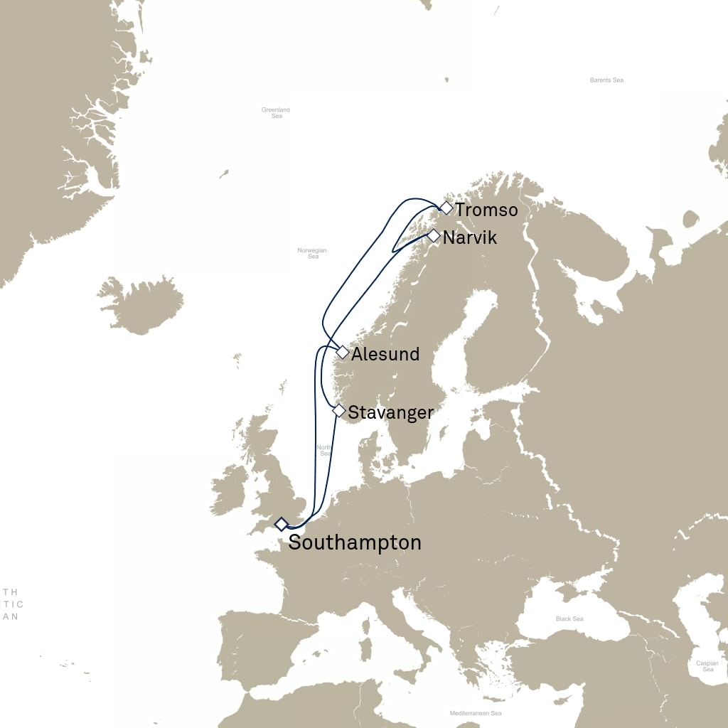 carte Royaume-Uni, Norvège - 13 jours
