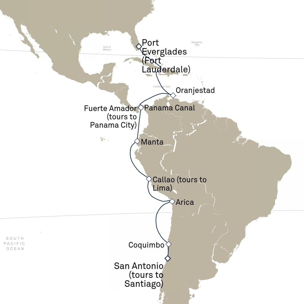carte Amérique du Sud , 20 jours