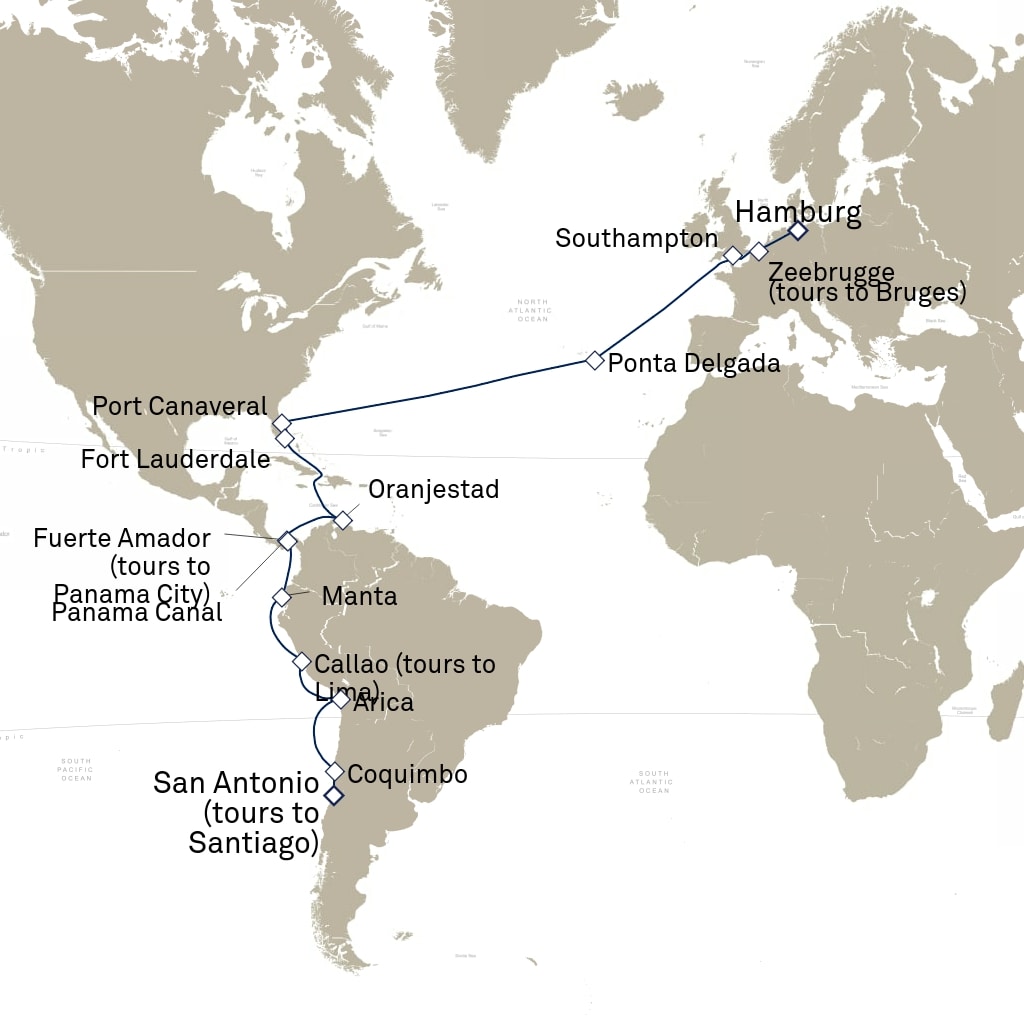 carte Amérique du Sud , 37 jours
