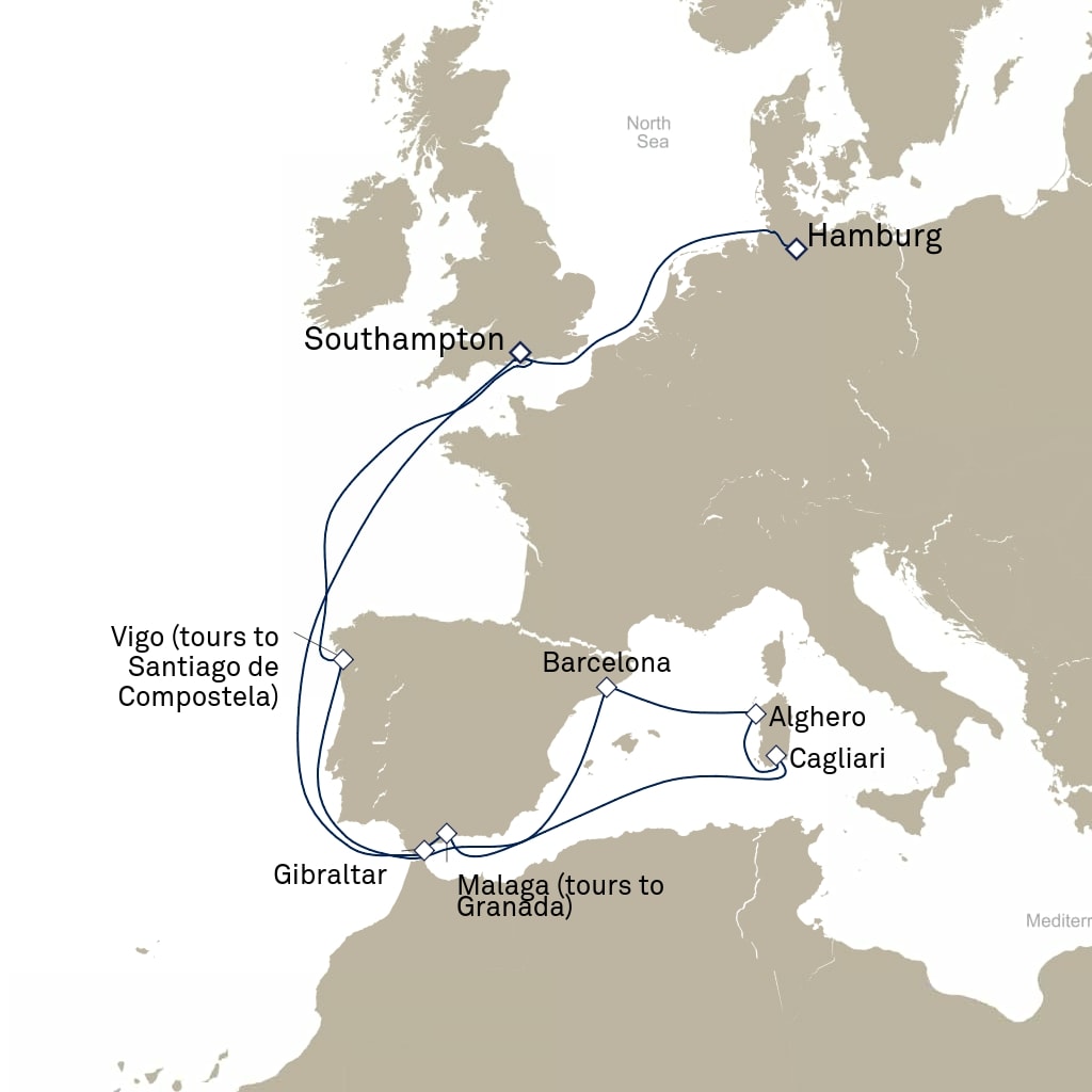 carte Europe du Nord , 17 jours