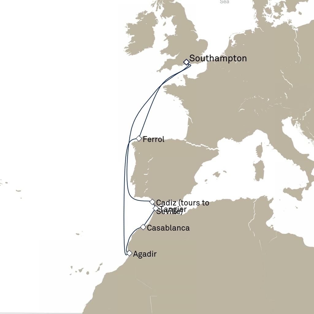 carte Europe du Nord , 12 jours