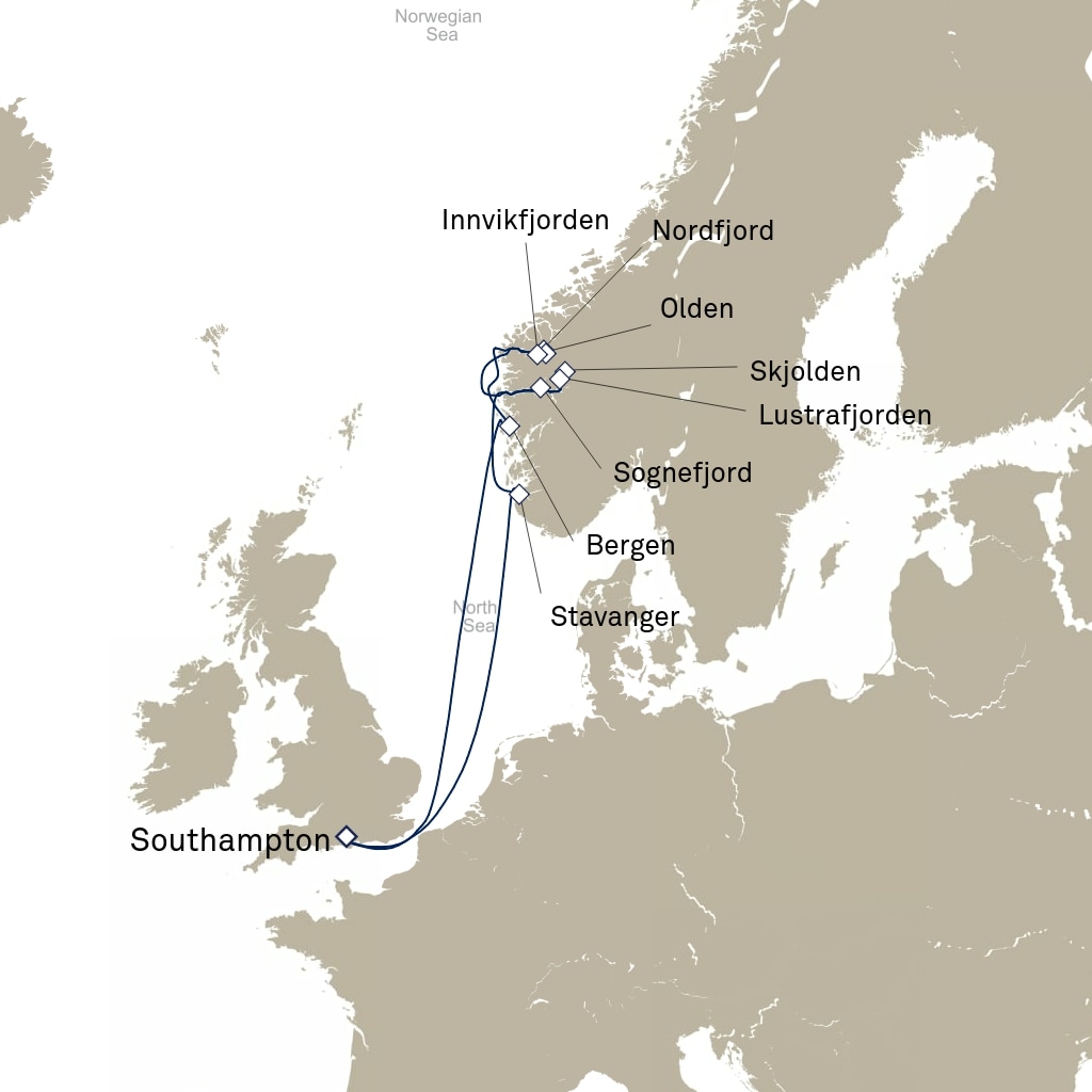 carte Royaume-Uni, Norvège - 8 jours