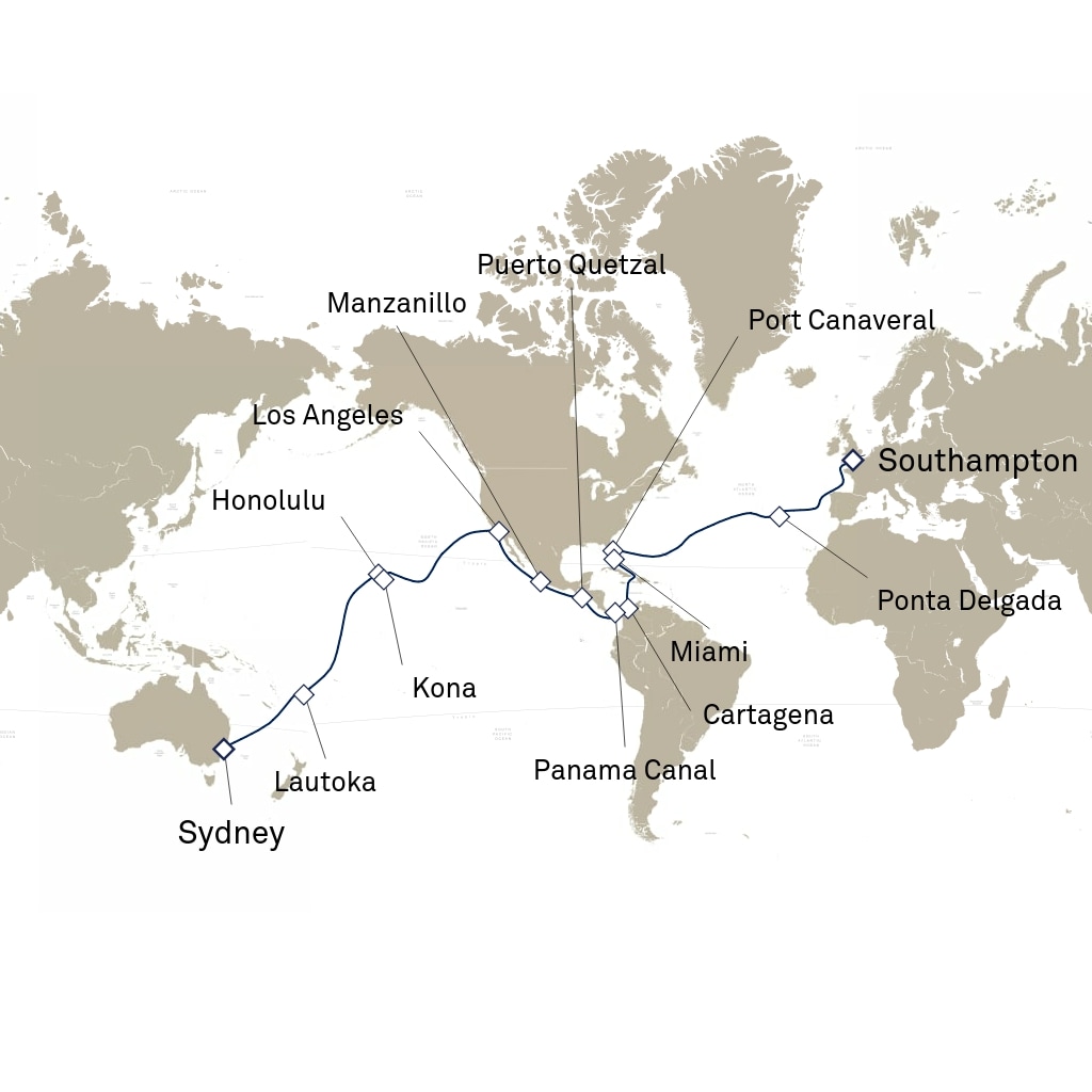 carte Tour du Monde , 47 jours