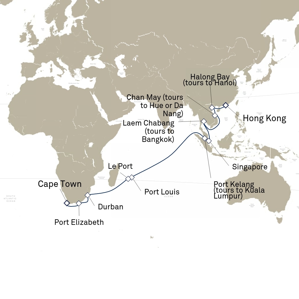 carte Tour du Monde , 32 jours