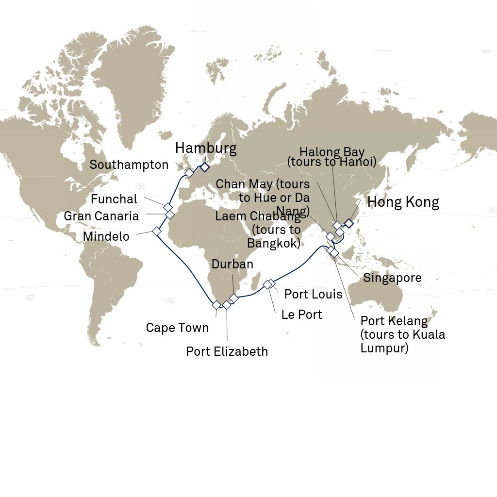 carte Tour du Monde , 51 jours