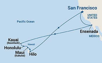 carte Etats-Unis, Mexique, 17 jours