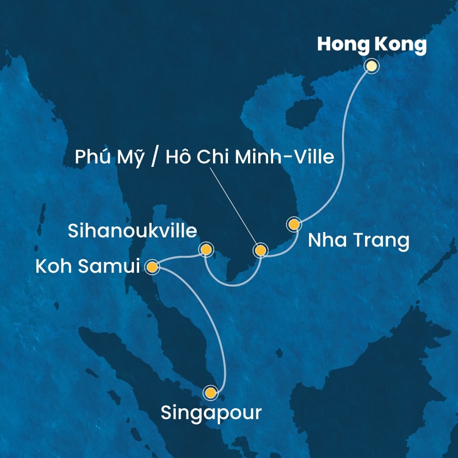 carte Asie, 9 jours