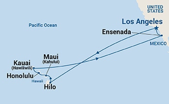 carte Etats-Unis, Mexique, 17 jours