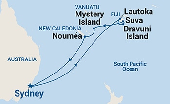 carte Océanie, 14 jours
