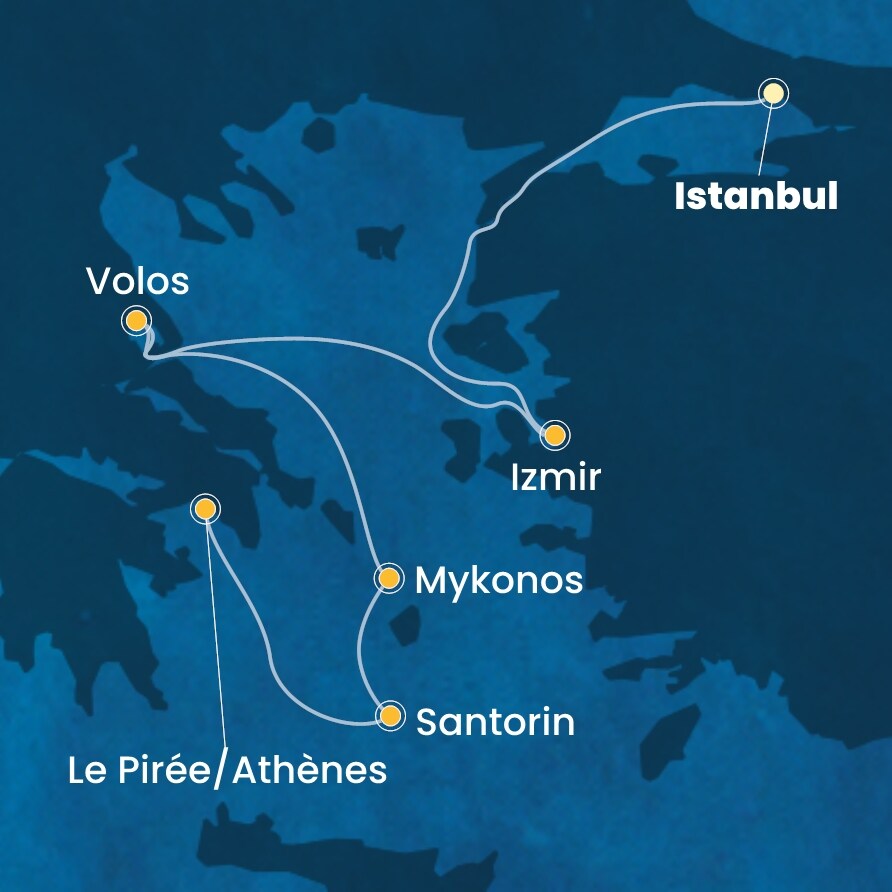 carte Méditerranée, 6 jours