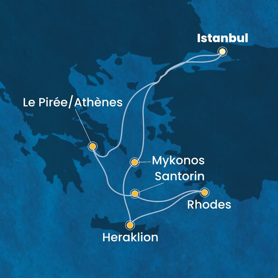 carte Méditerranée, 8 jours