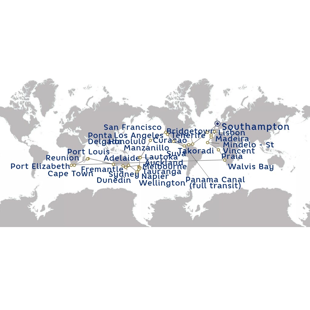 carte Tour du Monde , 100 jours