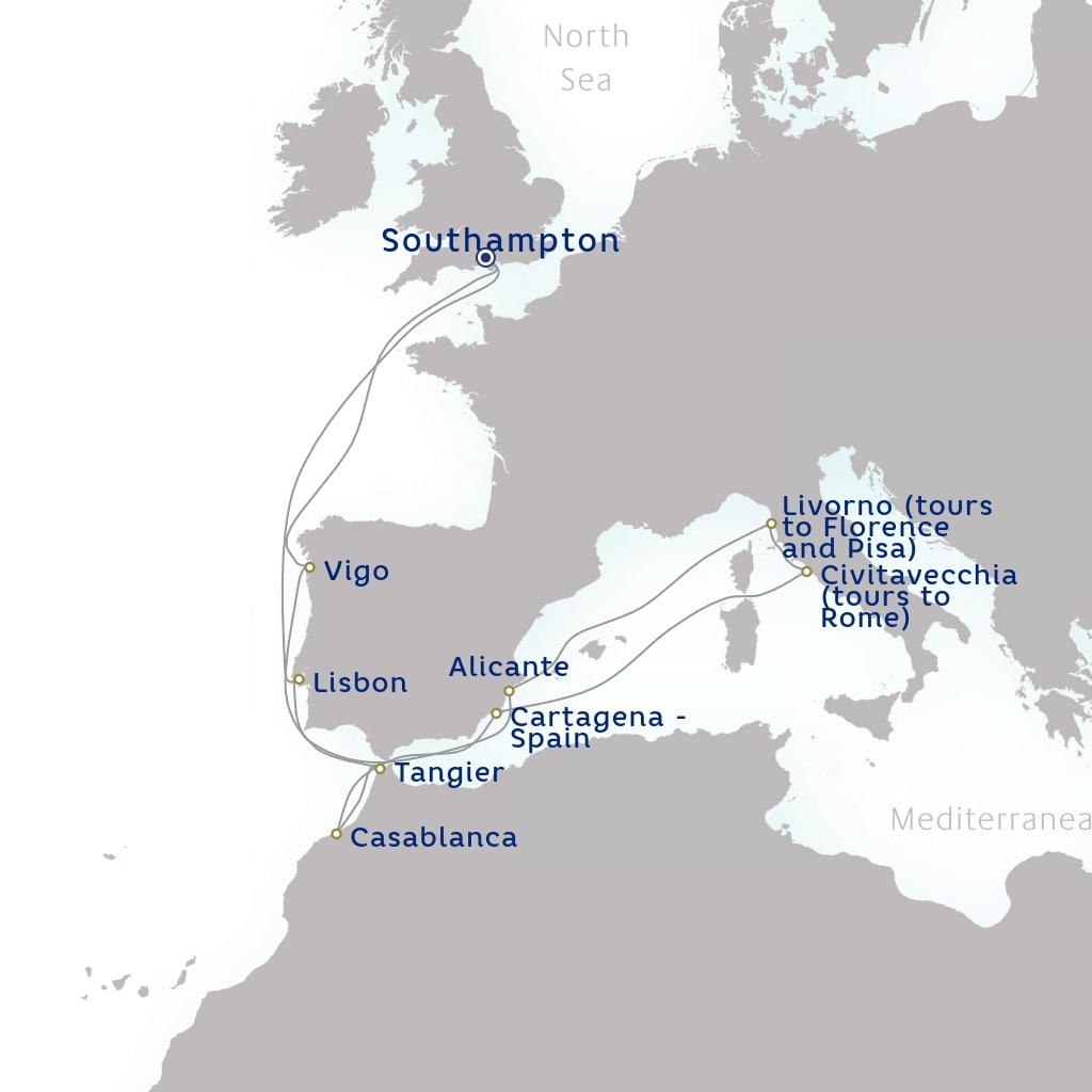 carte Royaume-Uni, Portugal, Espagne - 20 jours