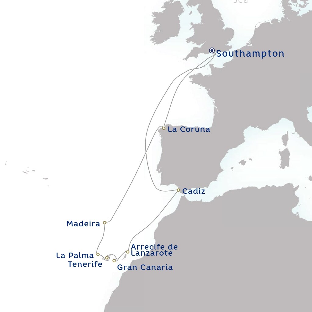 carte Royaume-Uni, Espagne, Portugal - 17 jours