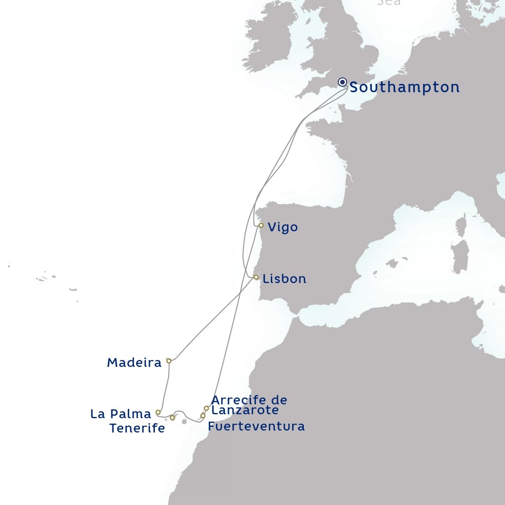 carte Royaume-Uni, Espagne, Portugal - 17 jours
