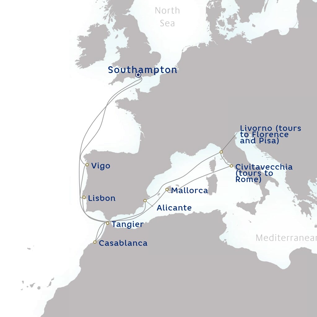 carte Royaume-Uni, Portugal, Espagne - 20 jours