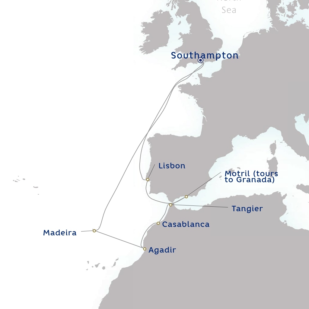 carte Royaume-Uni, Portugal, Maroc - 15 jours