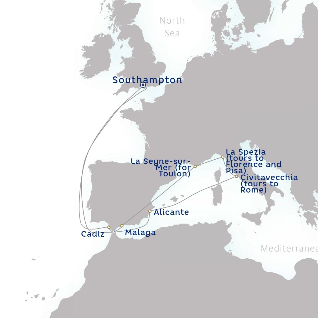 carte Royaume-Uni, Espagne, France - 15 jours