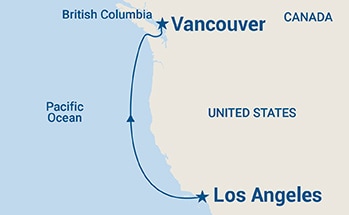 carte Etats-Unis, Canada, 5 jours