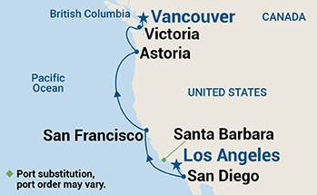 carte Etats-Unis, Canada, 8 jours