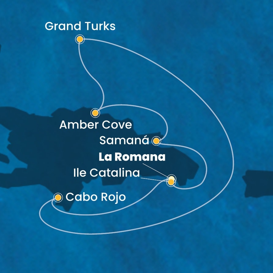 carte Caraïbes et Antilles, 8 jours