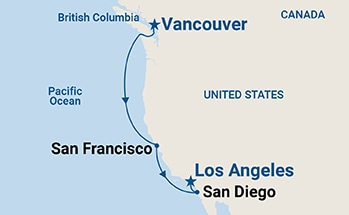carte Canada, Etats-Unis, 7 jours