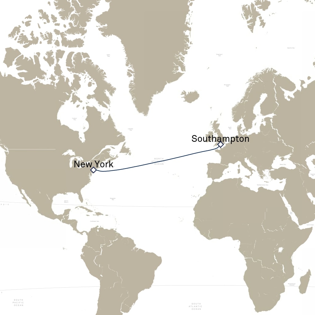 carte *Traversée Mythique  : Etats-Unis, Royaume-Uni - 8 jours