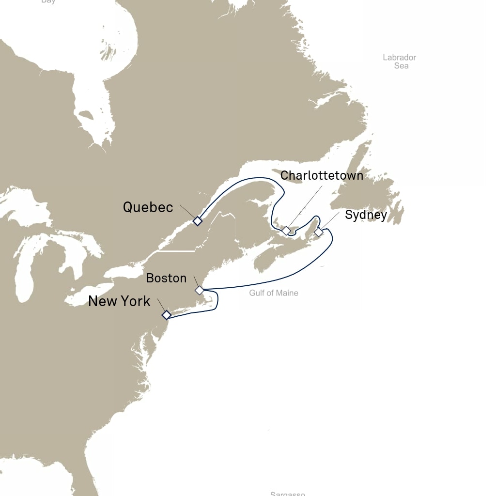 carte Etats-Unis, Canada - 8 jours