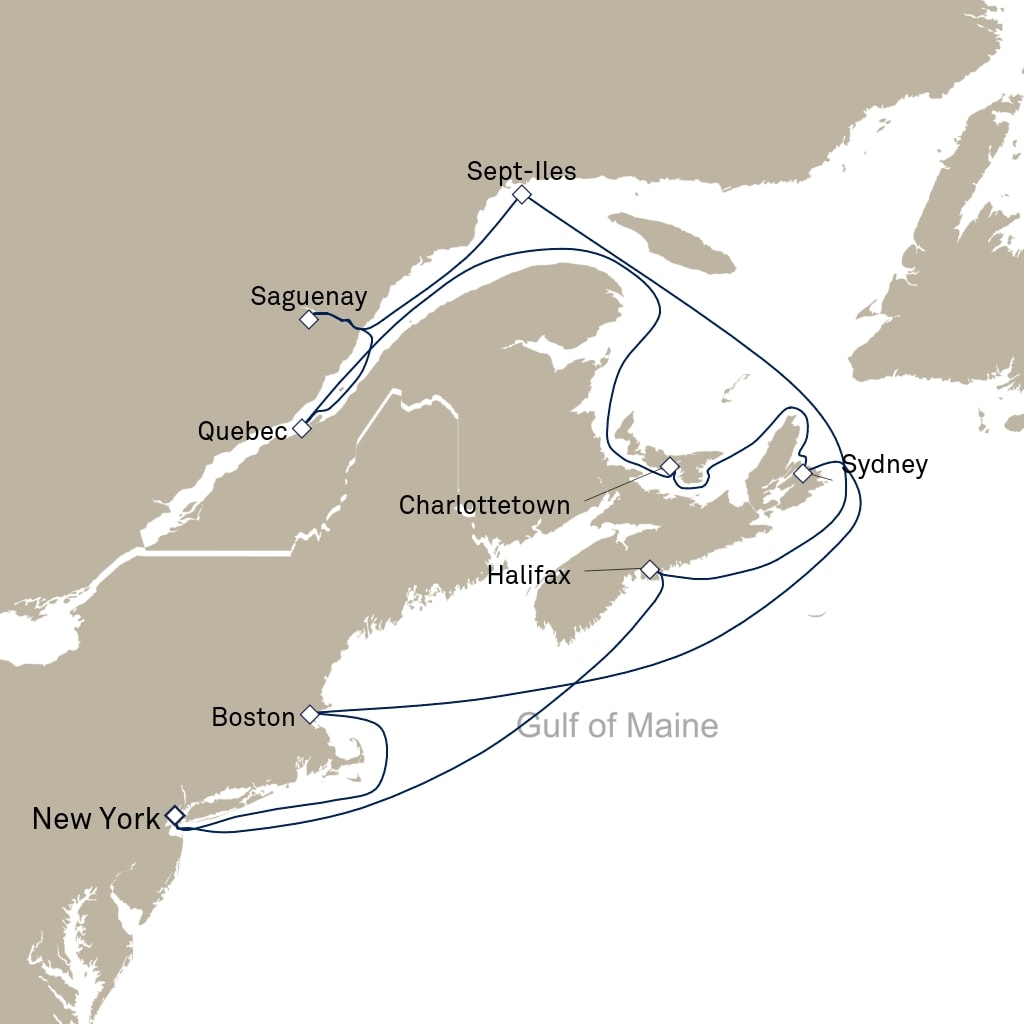 carte Amérique du nord , 15 jours
