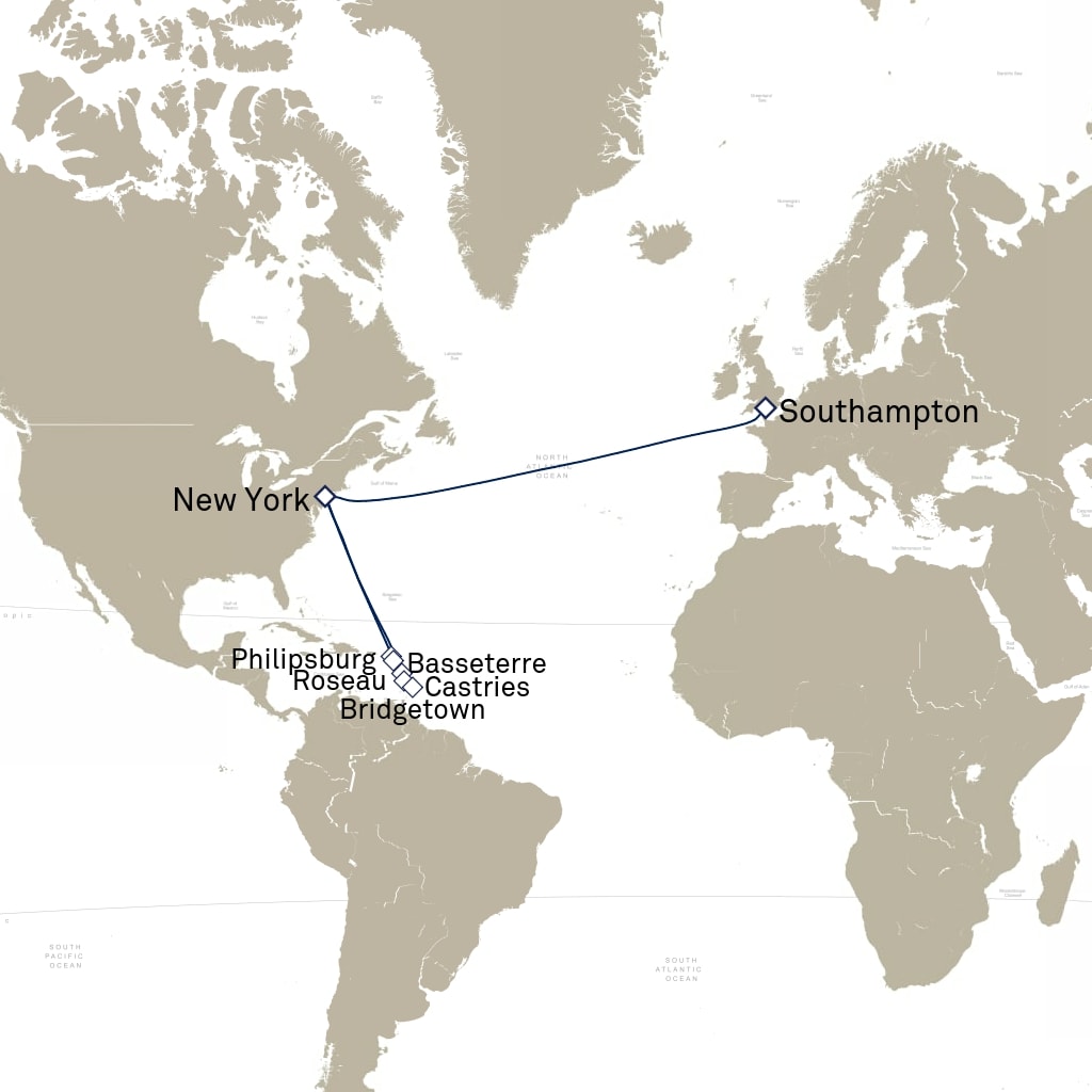 carte Caraïbes et Antilles , 22 jours