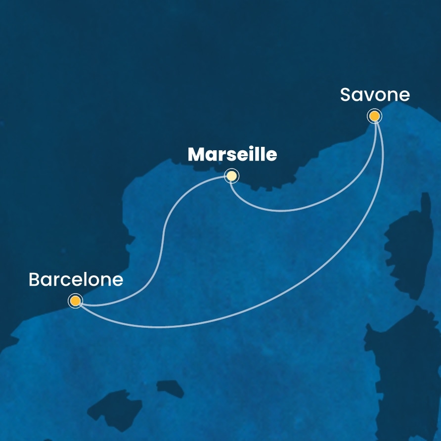 carte Méditerranée, 5 jours