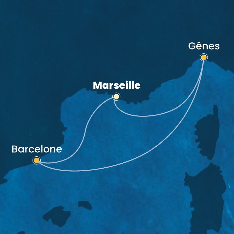 carte Méditerranée, 5 jours
