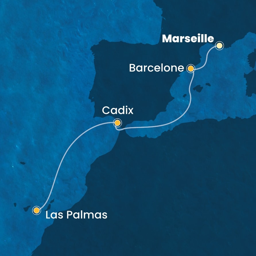 carte Méditerranée, 6 jours