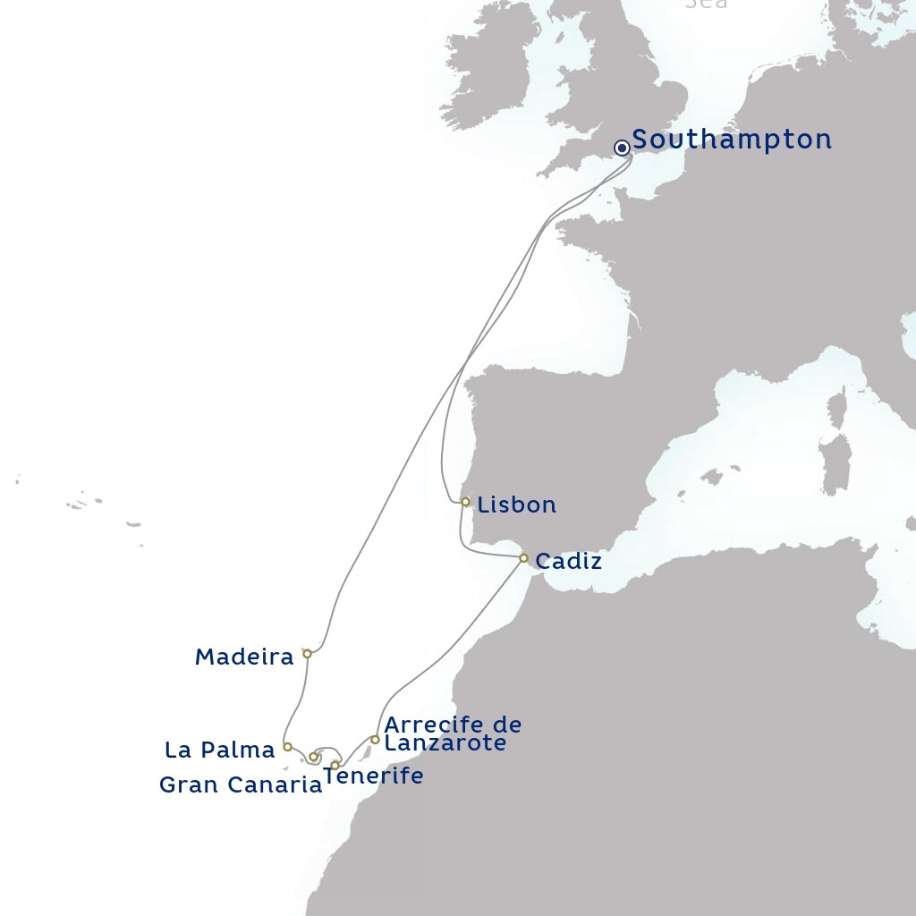 carte Royaume-Uni, Portugal, Espagne - 15 jours
