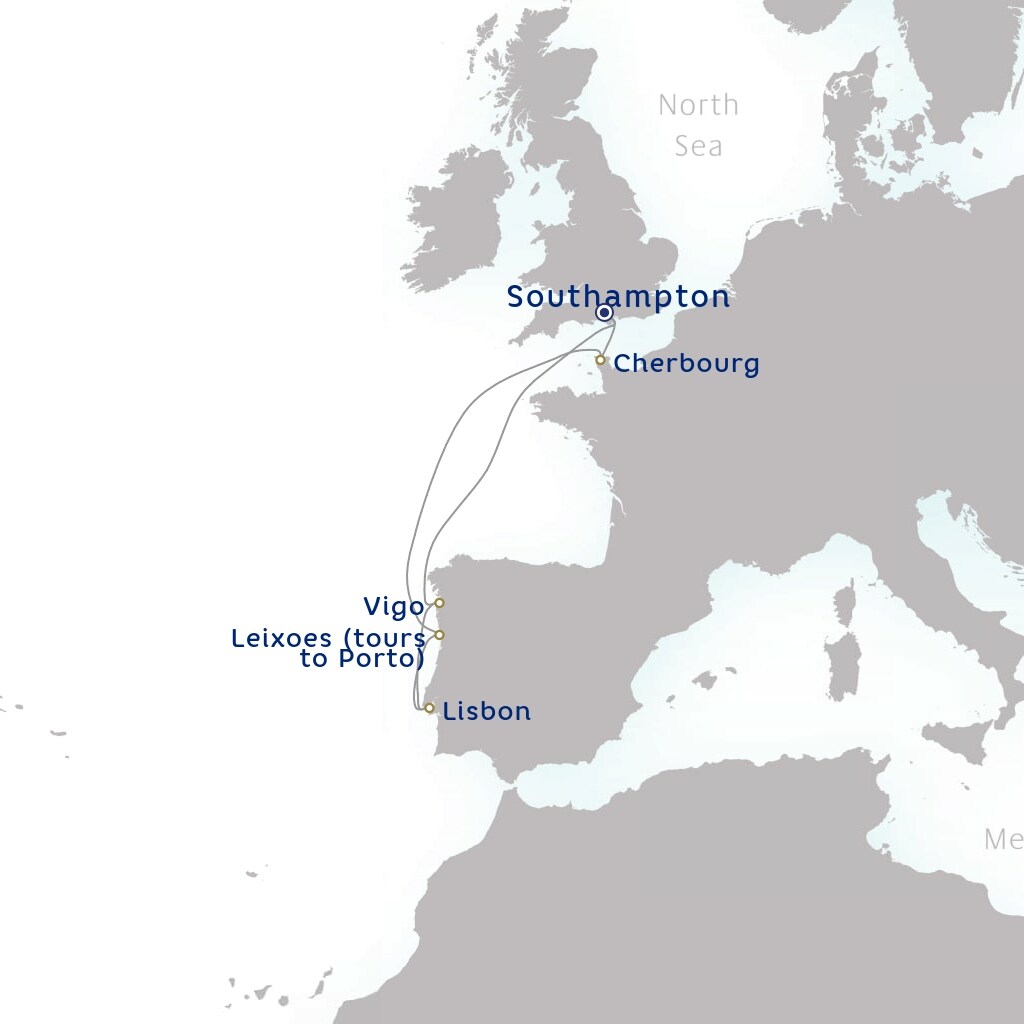 carte Royaume-Uni, Espagne, Portugal - 8 jours