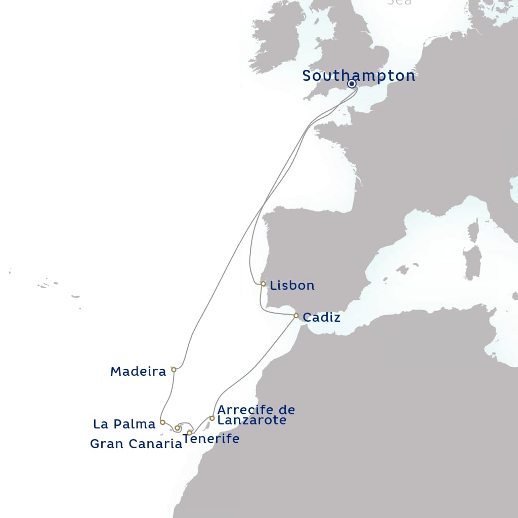 carte Royaume-Uni, Portugal, Espagne - 15 jours