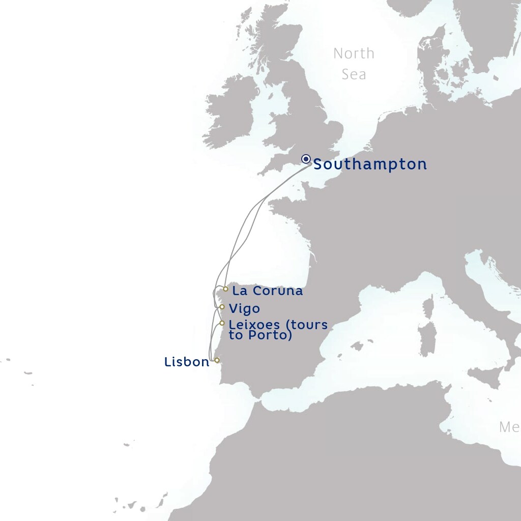 carte Royaume-Uni, Espagne, Portugal - 8 jours