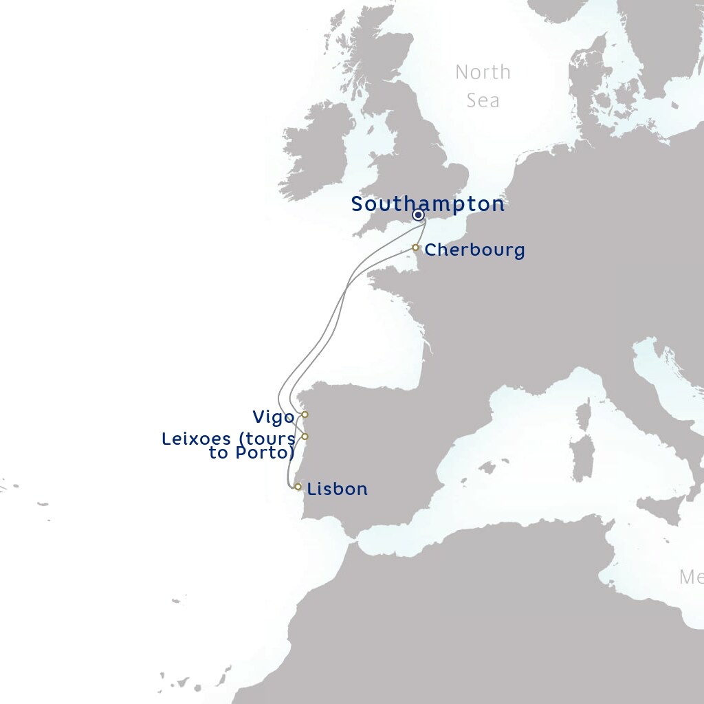 carte Royaume-Uni, France, Portugal - 8 jours