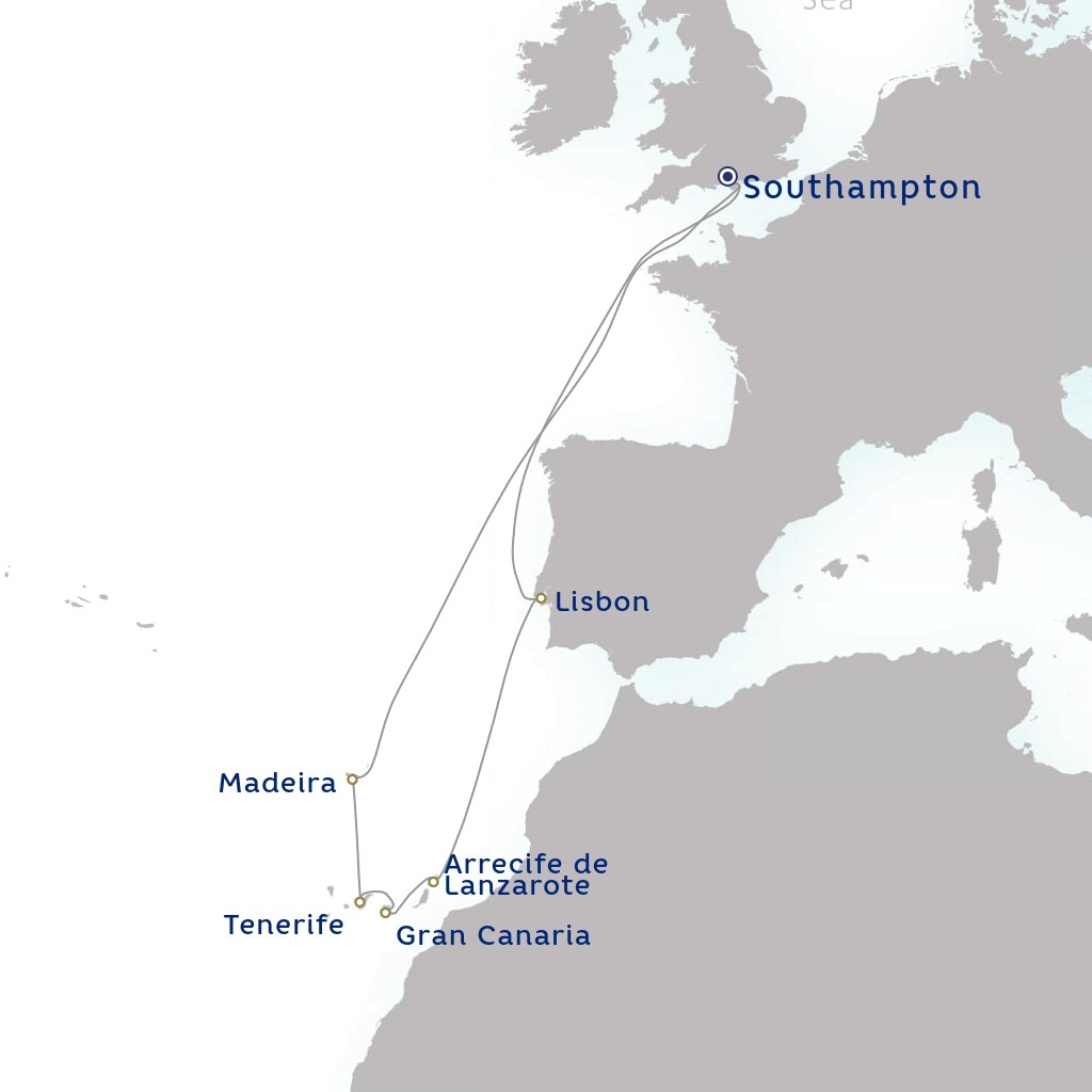 carte Royaume-Uni, Portugal, Espagne - 13 jours