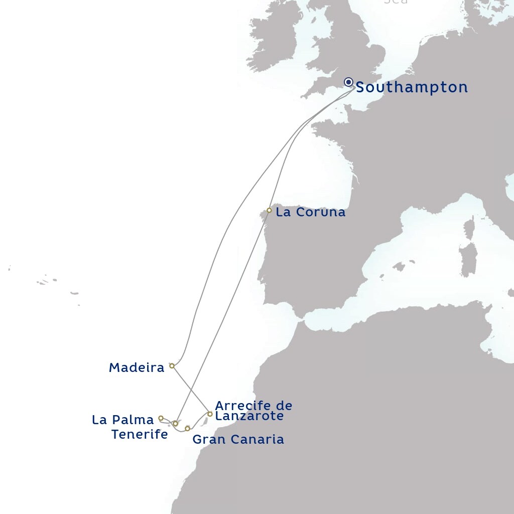 carte Royaume-Uni, Espagne, Portugal - 15 jours
