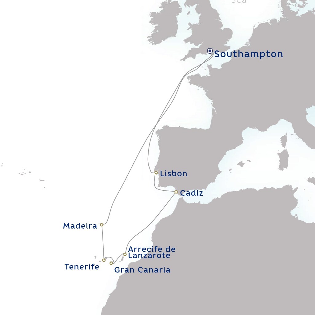 carte Royaume-Uni, Portugal, Espagne - 15 jours