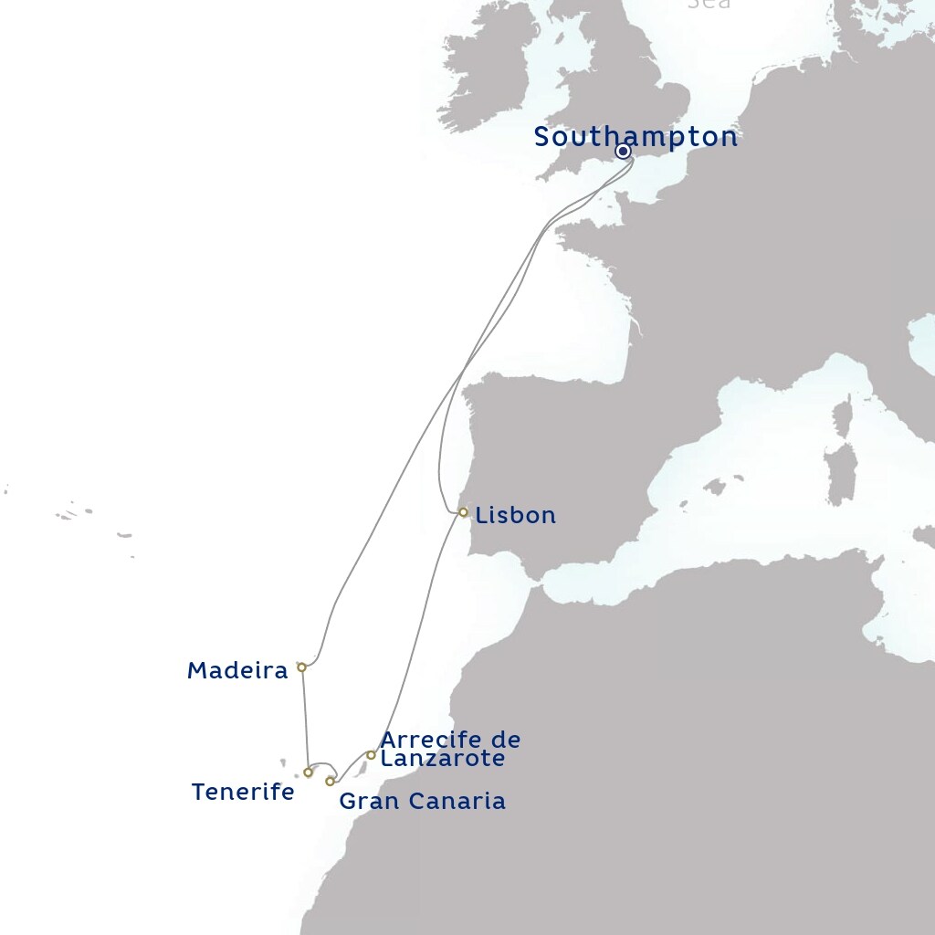 carte Royaume-Uni, Portugal, Espagne - 13 jours