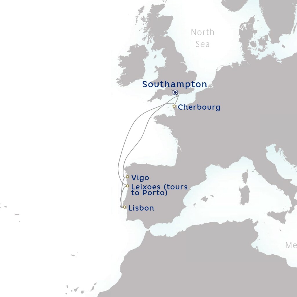 carte Royaume-Uni, Espagne, Portugal - 8 jours