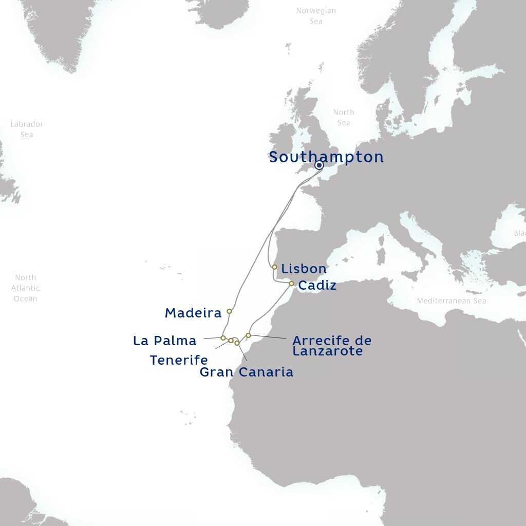 carte Royaume-Uni, Portugal, Espagne - 15 jours
