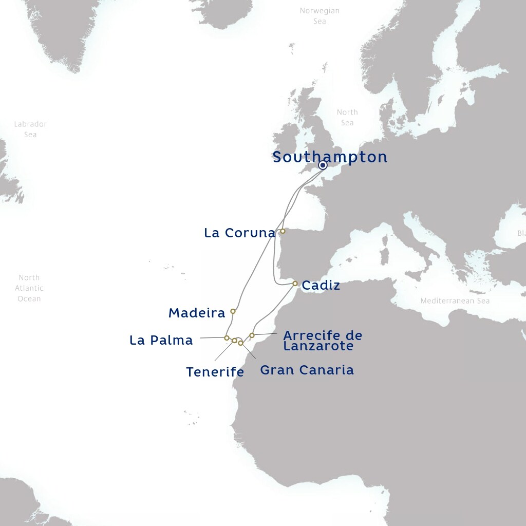 carte Royaume-Uni, Portugal, Espagne - 15 jours