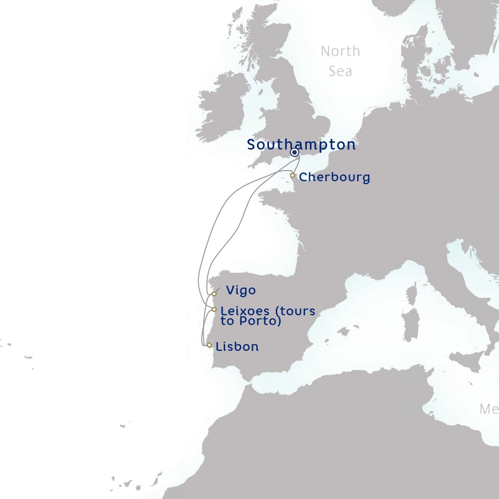 carte Royaume-Uni, Espagne, Portugal - 8 jours