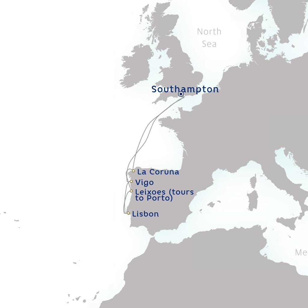 carte Royaume-Uni, Espagne, Portugal - 8 jours