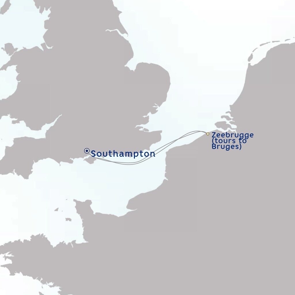 carte Royaume-Uni, Belgique - 4 jours