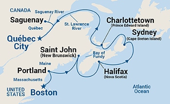 carte Etats-Unis, Canada, 11 jours
