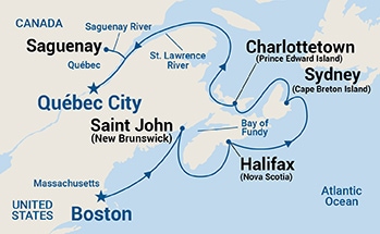 carte Etats-Unis, Canada, 11 jours